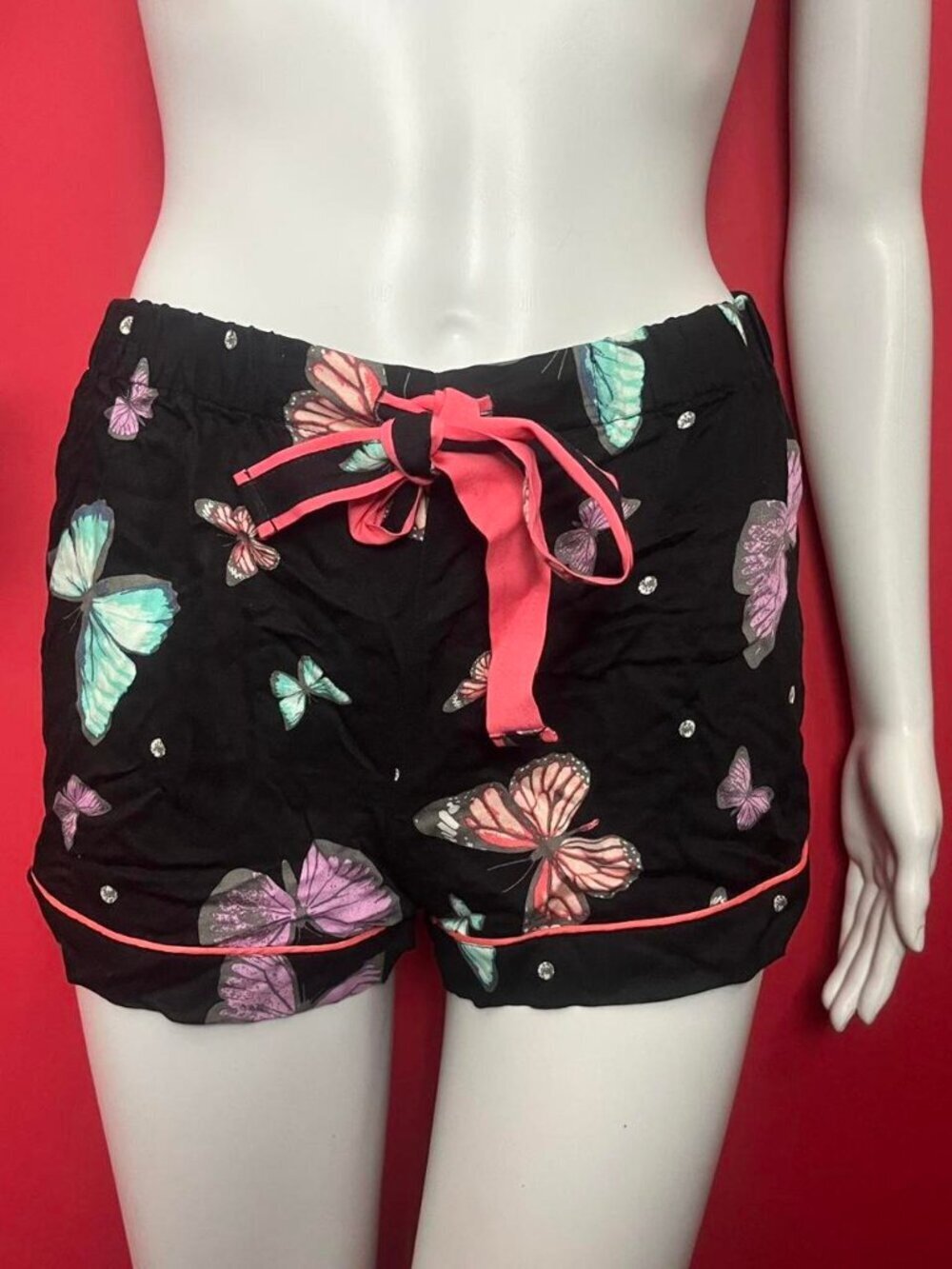 Joe fresh / Black and pink butterfly pyjama shorts